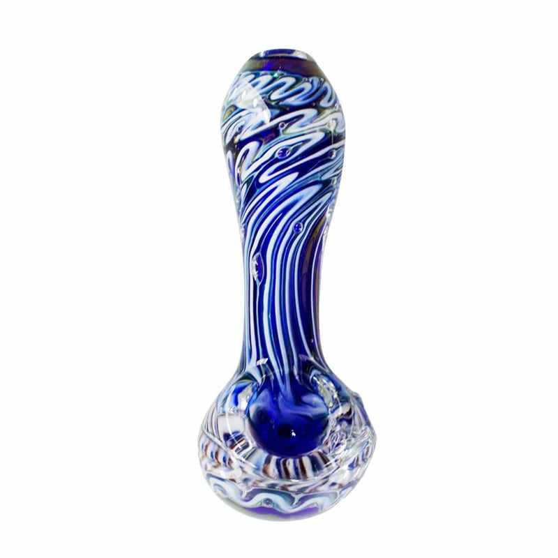 Biohazard Inc Glass Hand Pipe 5" Ocean Hand Pipe - Lined