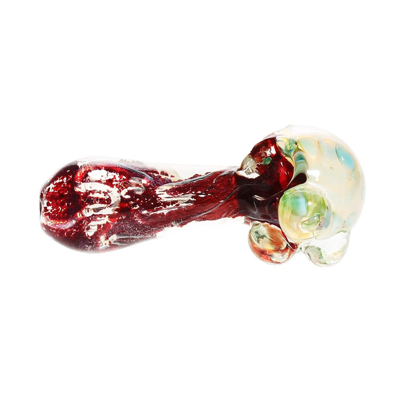 Biohazard Inc Glass Hand Pipe 6" Fume Frit Hand Pipe w/ Marbles