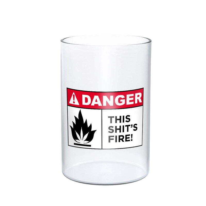 Biohazard Inc Glass Jar Glass Jar with Silicone Lid Large "Danger Fire"