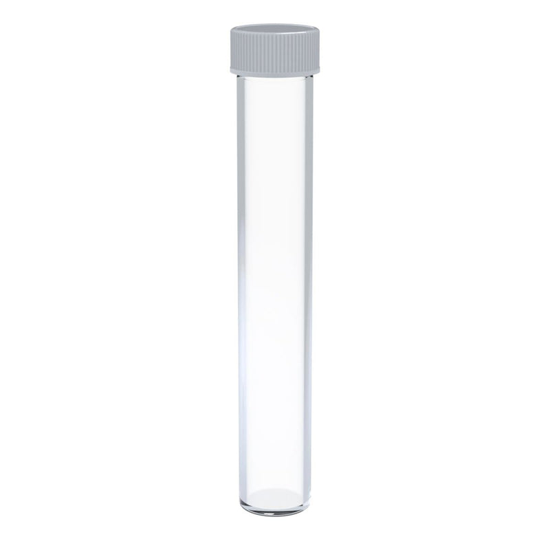 Biohazard Inc Glass Joint Tube Glass Tall & Wide Mouth Large Pre Roll Tube With White Cap - 144 Count