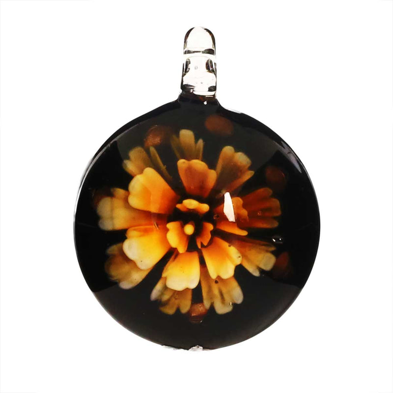 Biohazard Inc Glass Pendant Glass Flower Pendant 1"