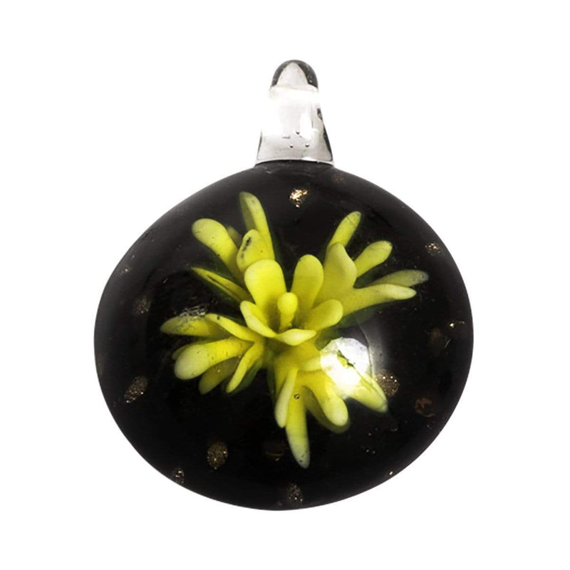 Biohazard Inc Glass Pendant Glass Flower Pendant 1"