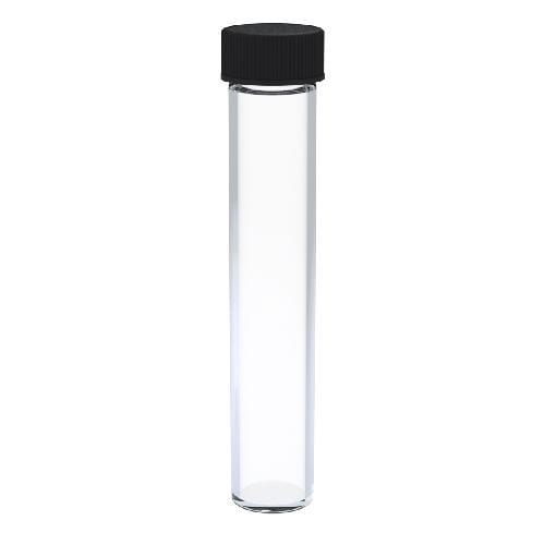 Biohazard Inc Glass Vial Clear Glass Vial 15 with Black Cap - 495 Count