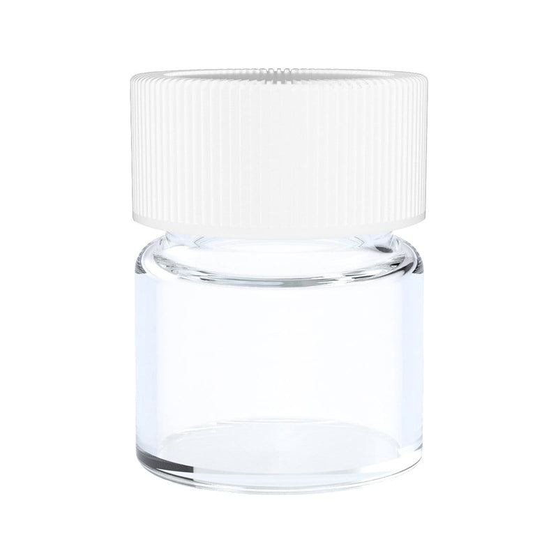 Biohazard Inc Glass Vial Clear Glass Vial 5ml with White Cap - 144 Count