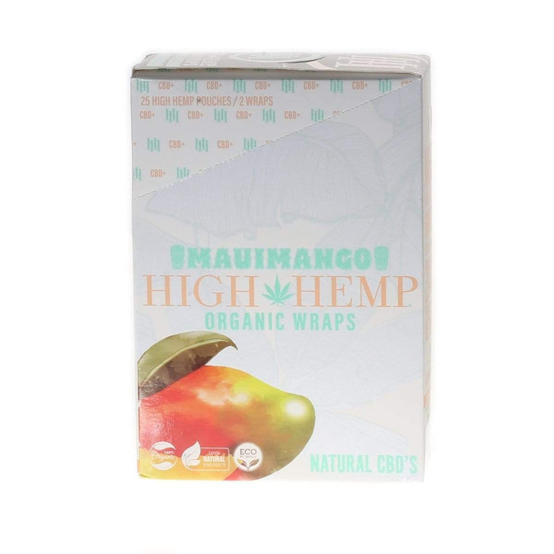 Biohazard Inc Hemp Wraps High Hemp Organic Blunt Wraps - Maui Mango - 25 Count