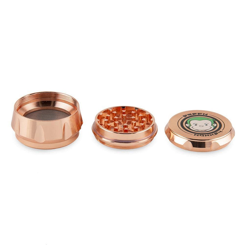 Biohazard Inc Metal Grinder Green Monkey Grinder -Baboon Crown - 50MM- Rose Gold