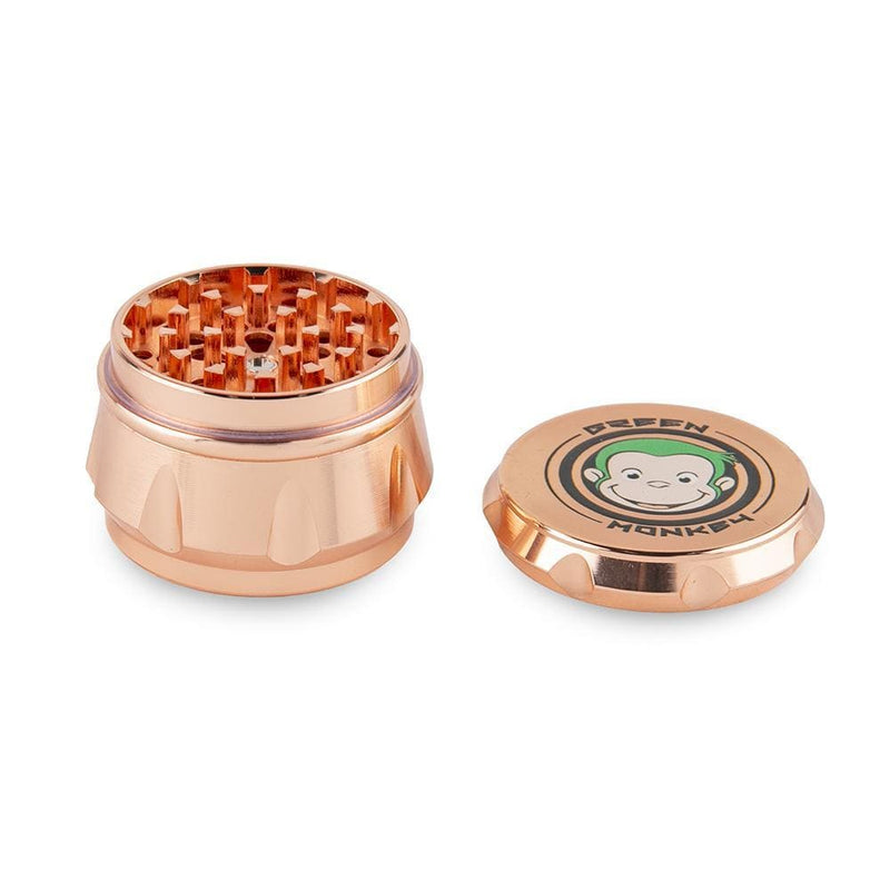 Biohazard Inc Metal Grinder Green Monkey Grinder -Baboon Crown - 50MM- Rose Gold