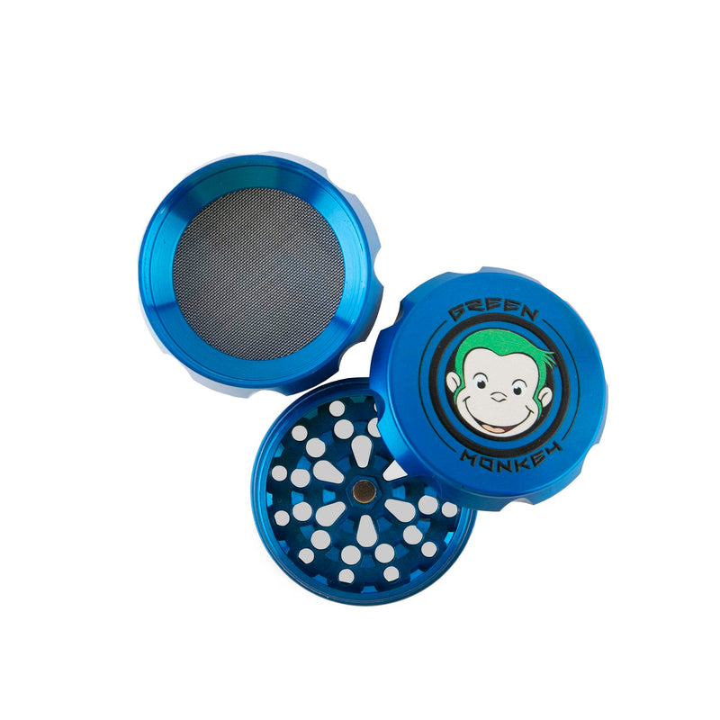 Biohazard Inc Metal Grinder Green Monkey Grinder -Baboon Crown - 63MM- Blue