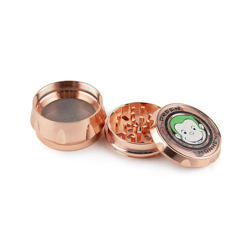 Biohazard Inc Metal Grinder Green Monkey Grinder-Baboon Crown-63MM-Rose Gold