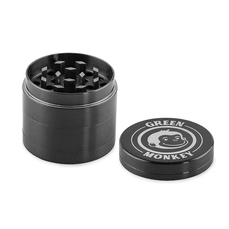 Biohazard Inc Metal Grinder Green Monkey Grinder - Capuchin - Black-40mm