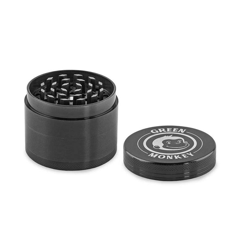 Biohazard Inc Metal Grinder Green Monkey Grinder - Capuchin - Black-50mm