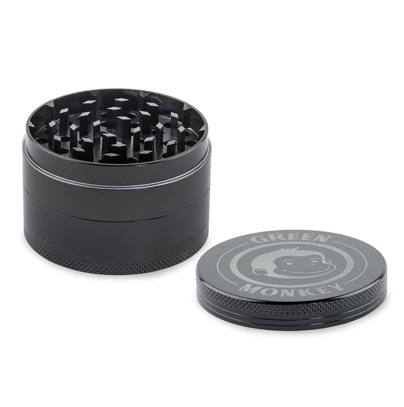 Biohazard Inc Metal Grinder Green Monkey Grinder - Capuchin - Black-63mm