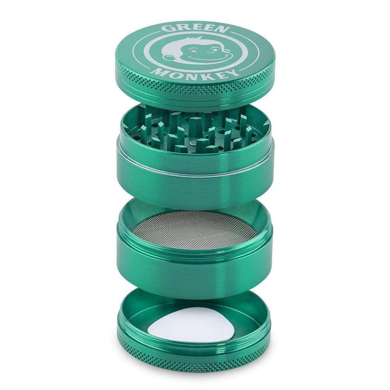 Biohazard Inc Metal Grinder Green Monkey Grinder - Capuchin - Green-55mm