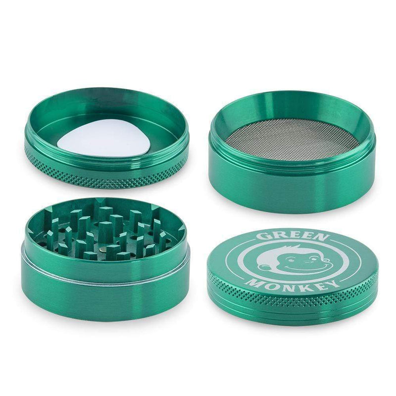 Biohazard Inc Metal Grinder Green Monkey Grinder - Capuchin - Green-55mm