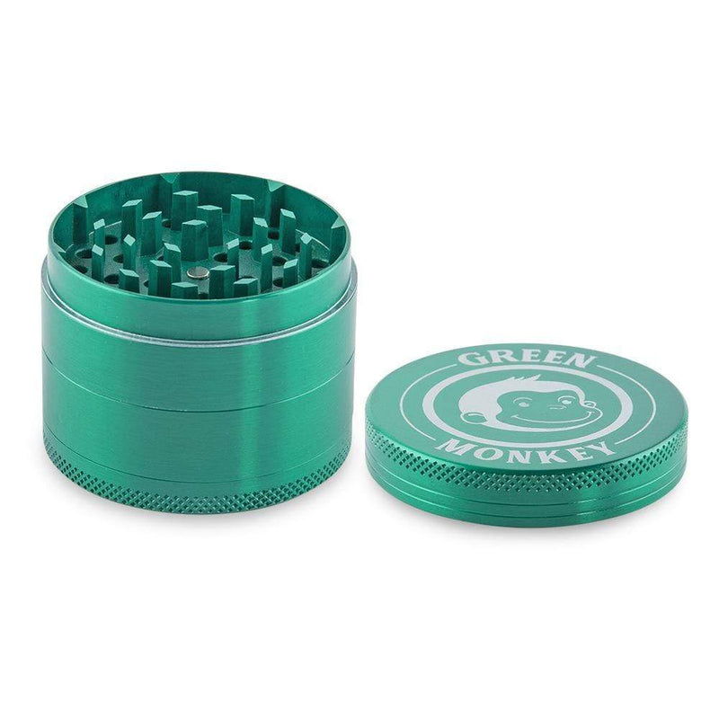 Biohazard Inc Metal Grinder Green Monkey Grinder - Capuchin - Green-55mm