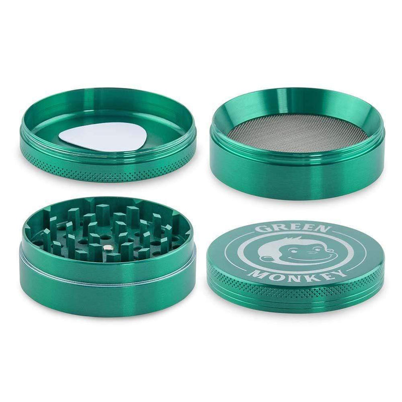 Biohazard Inc Metal Grinder Green Monkey Grinder - Capuchin - Green-63mm