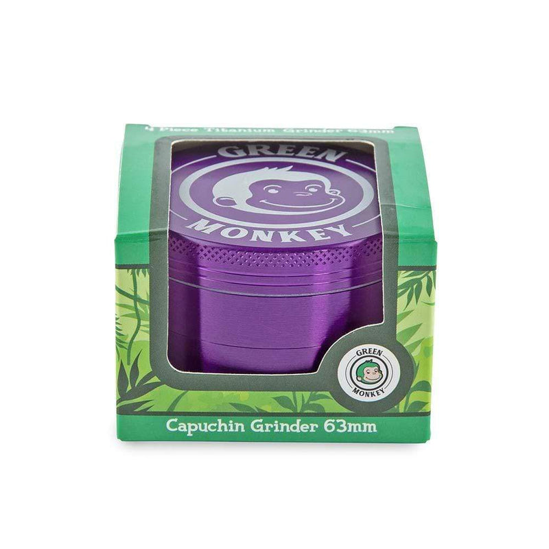 Biohazard Inc Metal Grinder Green Monkey Grinder - Capuchin - Purple-63mm