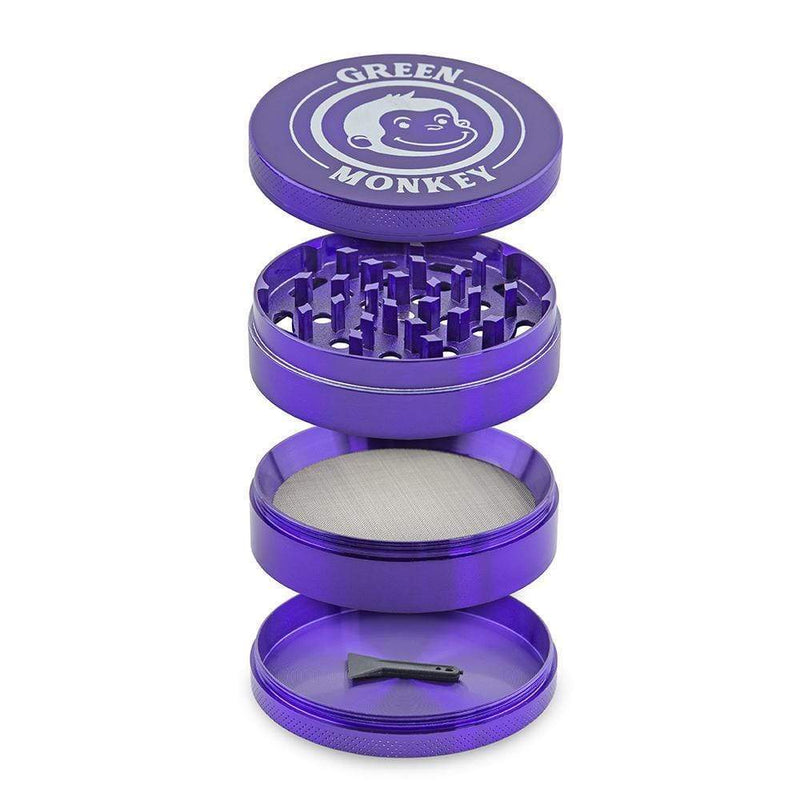 Biohazard Inc Metal Grinder Green Monkey Grinder - Capuchin - Purple-75mm