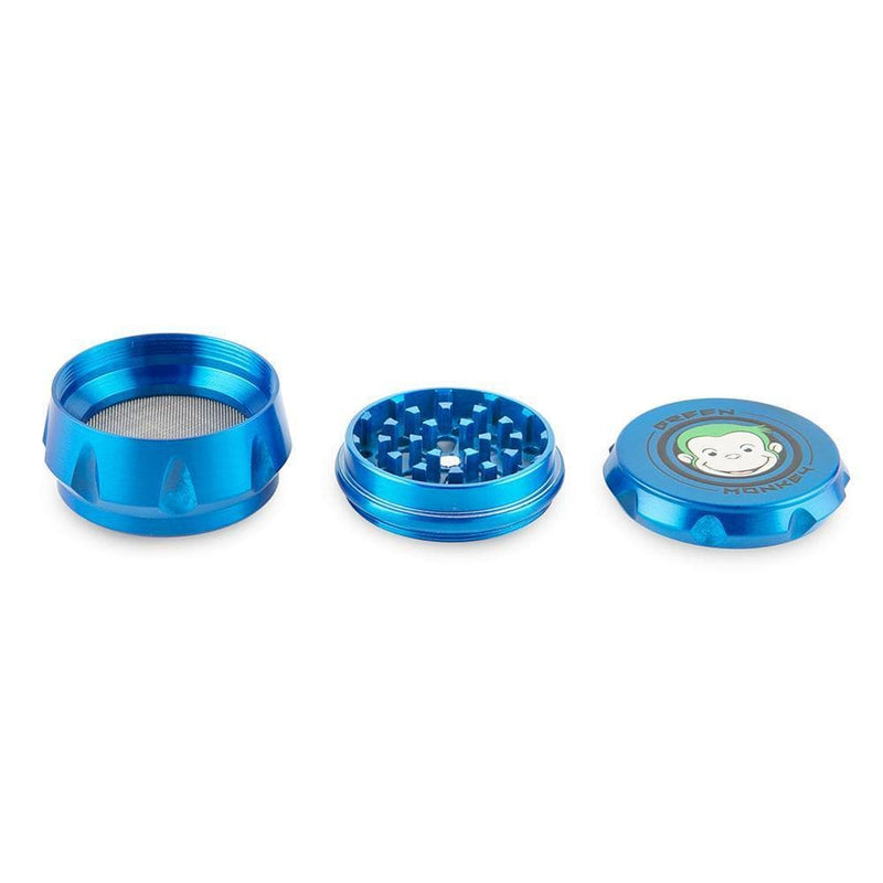 Biohazard Inc Metal Grinder Green Monkey Grinder - Crown - Blue - 50MM