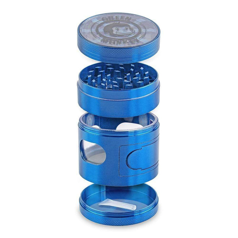 Biohazard Inc Metal Grinder Green Monkey Grinder - Mandrill - 60mm - Blue