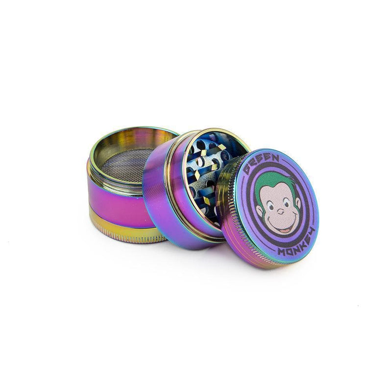 Biohazard Inc Metal Grinder Green Monkey Rainbow Grinder 40mm