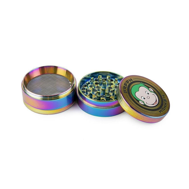 Biohazard Inc Metal Grinder Green Monkey Rainbow Grinder 63mm