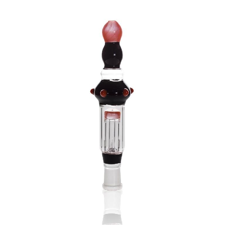 Biohazard Inc Nectar Collector 8" 14mm Nectar Collector - Black and Orange