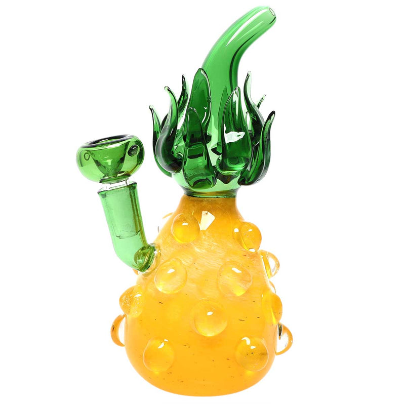 Biohazard Inc Novelty Bong 14MM Bubble Pineapple Yellow/Green Water Pipe