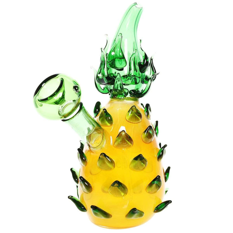 Biohazard Inc Novelty Bong 14MM Spikey Pineapple Yellow/Green Water Pipe