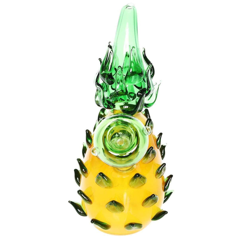 Biohazard Inc Novelty Bong 14MM Spikey Pineapple Yellow/Green Water Pipe