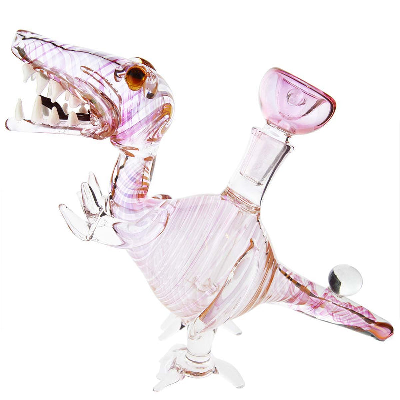 Biohazard Inc Novelty Bong 7" Gold Fumed Dinosaur Waterpipe