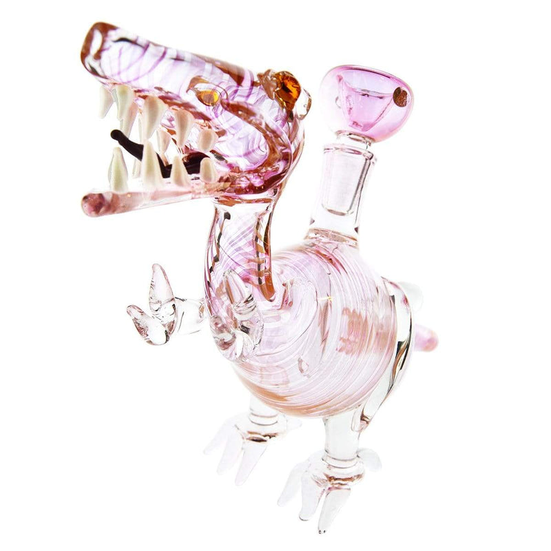 Biohazard Inc Novelty Bong 7" Gold Fumed Dinosaur Waterpipe