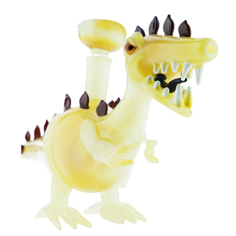 Biohazard Inc Novelty Bong Pearl Dinosaur w/ Maroon Spikes Water Pipe