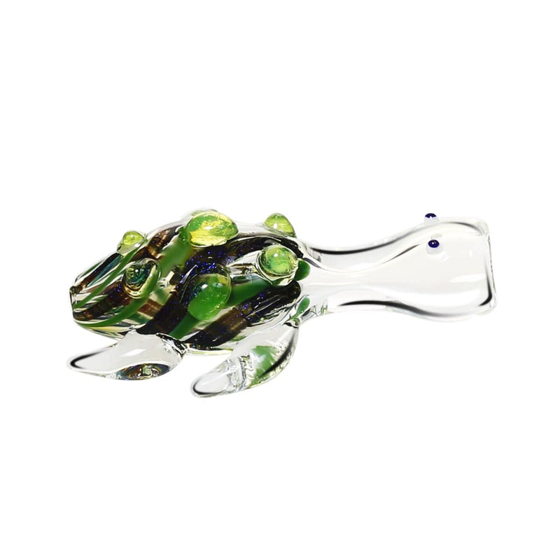 Biohazard Inc Novelty Hand Pipe 3 1/2" Turtle Chillum w/ Dichro