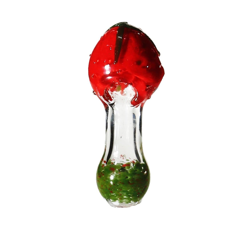 Biohazard Inc Novelty Hand Pipe 4" Frit Strawberry Hand Pipe