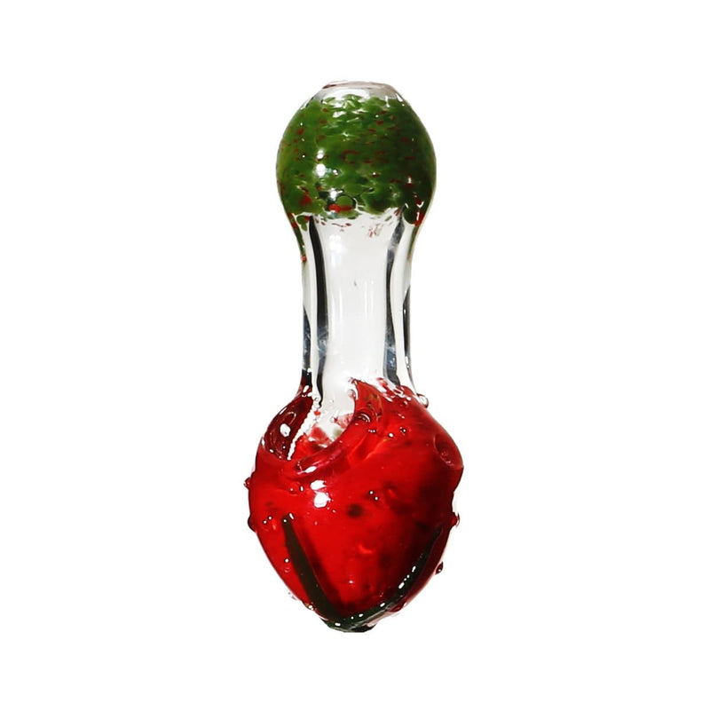 Biohazard Inc Novelty Hand Pipe 4" Frit Strawberry Hand Pipe