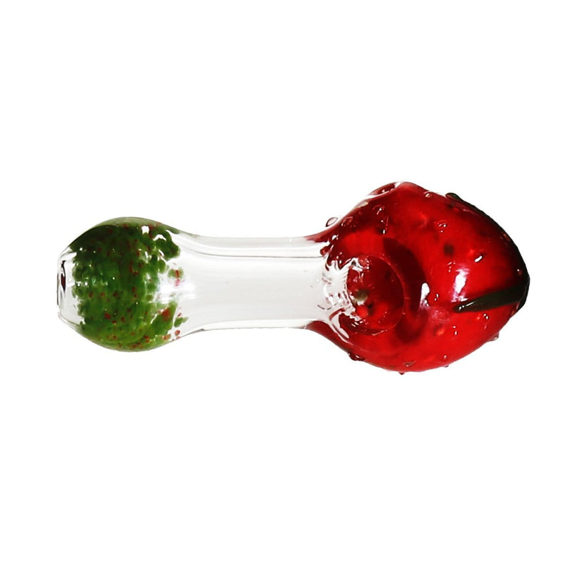 Biohazard Inc Novelty Hand Pipe 4" Frit Strawberry Hand Pipe