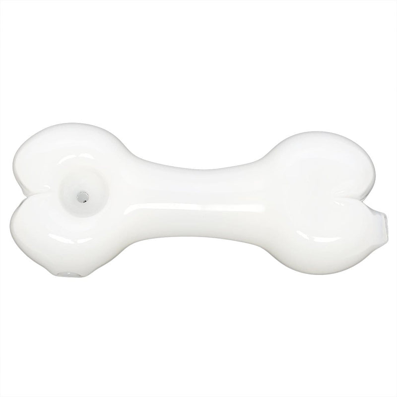 Biohazard Inc Novelty Hand Pipe 4" White Dog Bone Hand Pipe