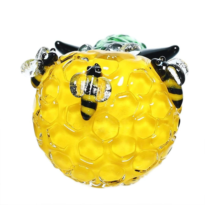 Biohazard Inc Novelty Hand Pipe 4" Yellow Honey Bee Hand Pipe