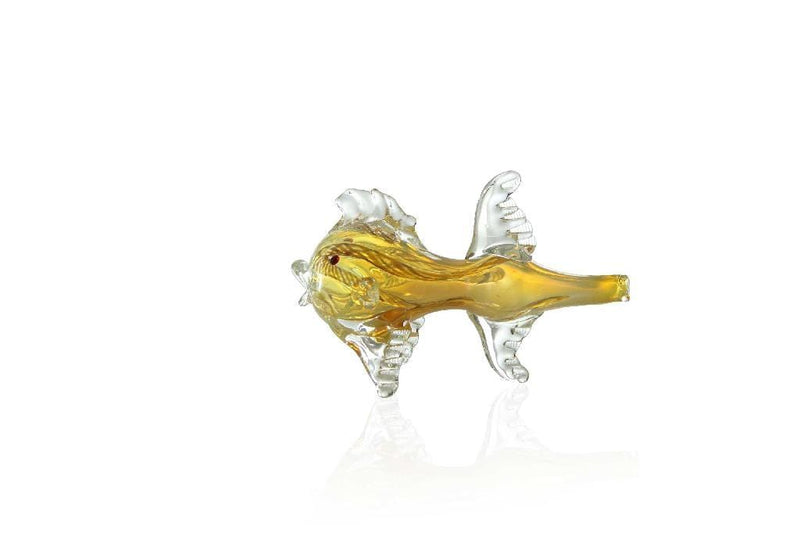 Biohazard Inc Novelty Hand Pipe 5" Gold Fish Hand Pipe