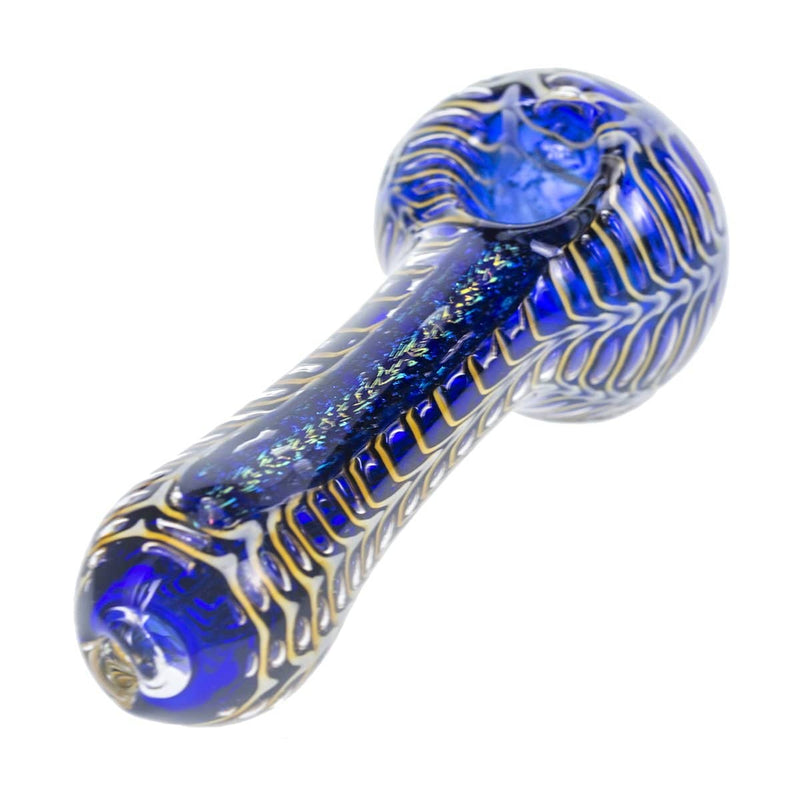 Biohazard Inc Novelty Hand Pipe 5" Spider Web hand pipe w/ Dichro