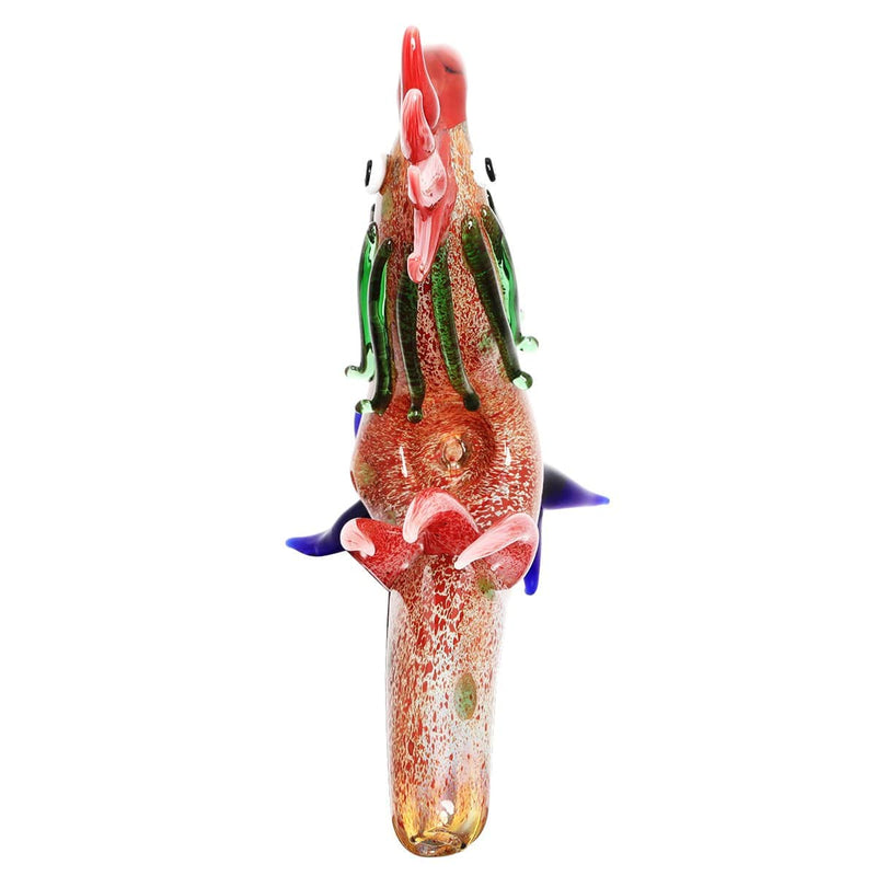 Biohazard Inc Novelty Hand Pipe 6" Red Chicken Hand Pipe