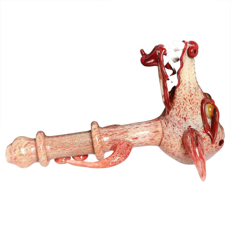 Biohazard Inc Novelty Hand Pipe 7" Demon Bull Marble Hammer Hand Pipe