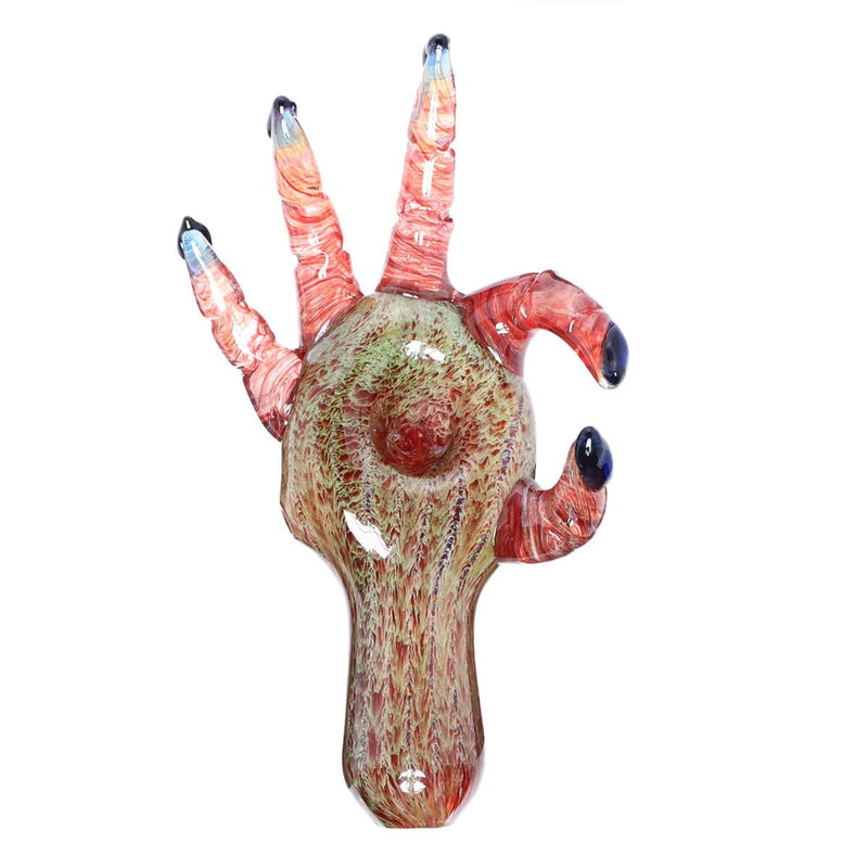 Biohazard Inc Novelty Hand Pipe 7" Hand Fat Marble Hand Pipe