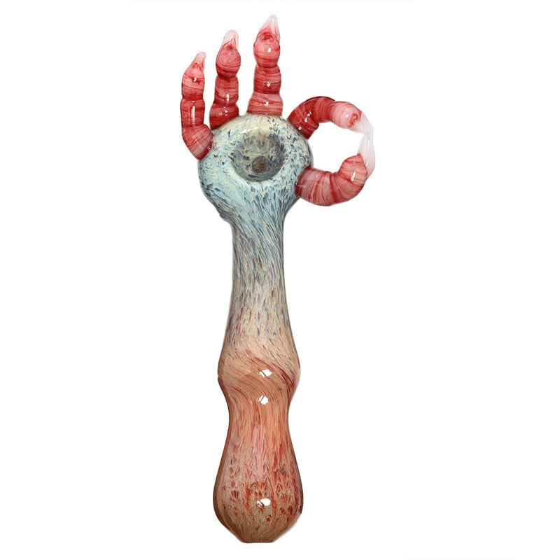 Biohazard Inc Novelty Hand Pipe 7" Hand Long Marble Hand Pipe