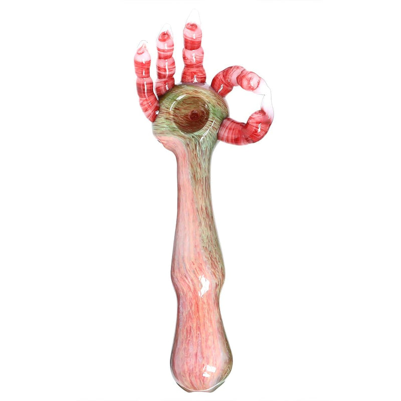 Biohazard Inc Novelty Hand Pipe 7" Hand Long Marble Hand Pipe