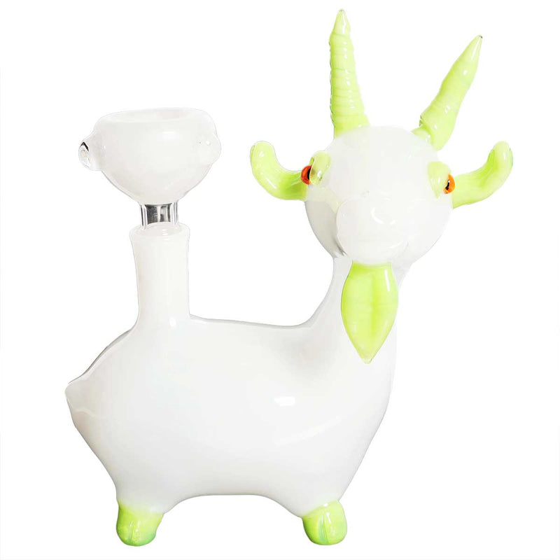 Biohazard Inc Novelty Hand Pipe Slime Green and White Goat Hand Pipe