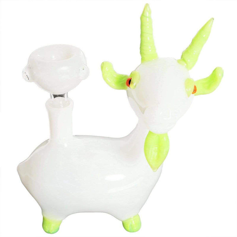 Biohazard Inc Novelty Hand Pipe Slime Green and White Goat Hand Pipe