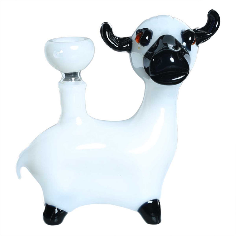 Biohazard Inc Novelty Hand Pipe White and Black Cow Hand Pipe