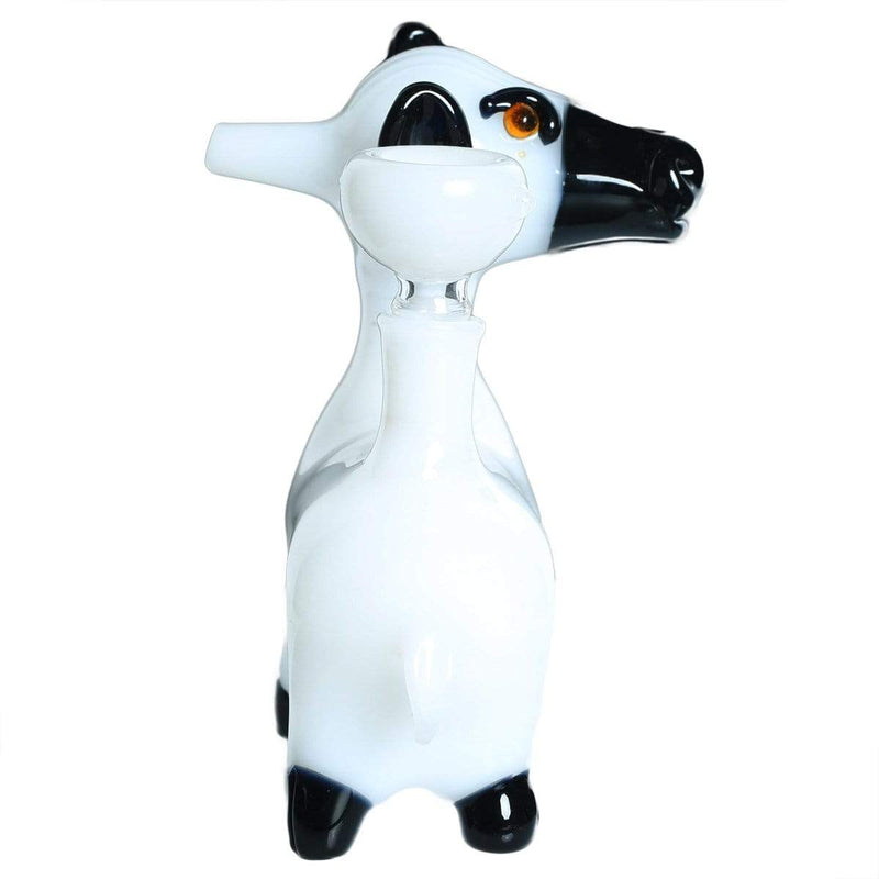 Biohazard Inc Novelty Hand Pipe White and Black Cow Hand Pipe